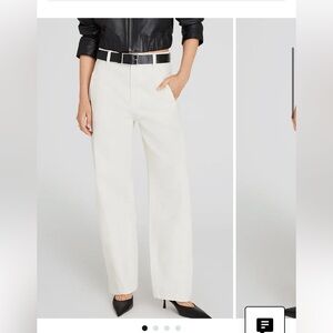 Club Monaco ivory semi barrel Leg jeans